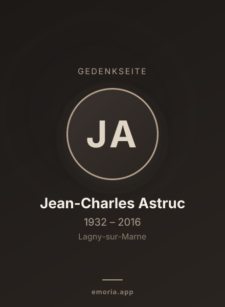 Gedenkportrait von Jean-Charles Astruc