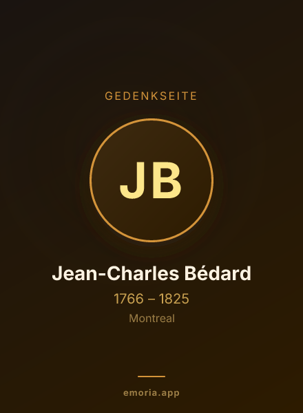 Gedenkportrait von Jean-Charles Bédard