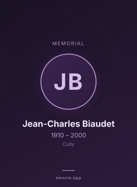 Memorial portrait of Jean-Charles Biaudet