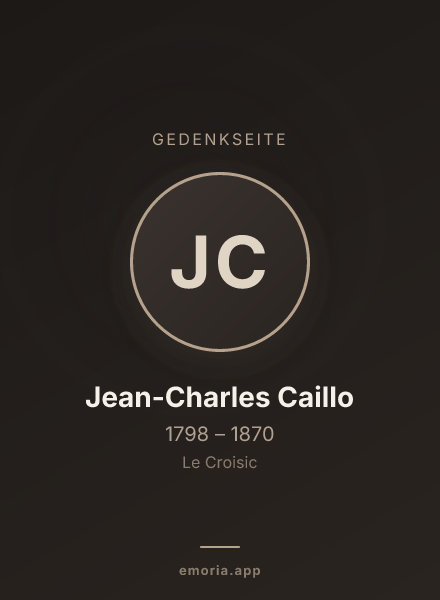 Gedenkportrait von Jean-Charles Caillo