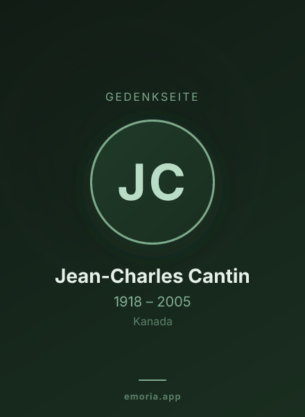 Gedenkportrait von Jean-Charles Cantin