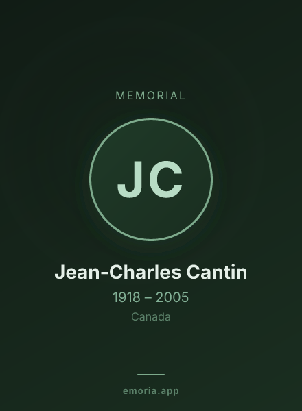 Memorial portrait of Jean-Charles Cantin