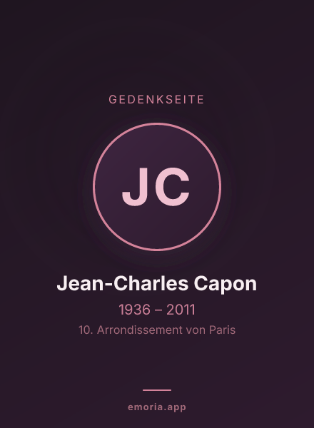 Gedenkportrait von Jean-Charles Capon