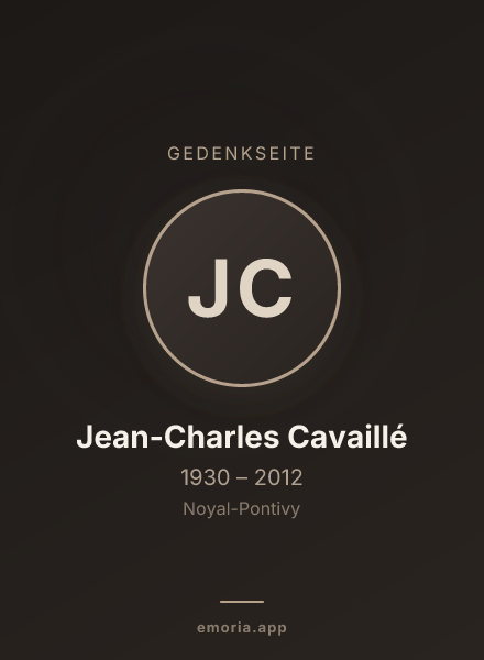 Gedenkportrait von Jean-Charles Cavaillé