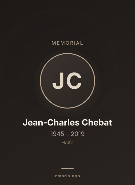 Memorial portrait of Jean-Charles Chebat