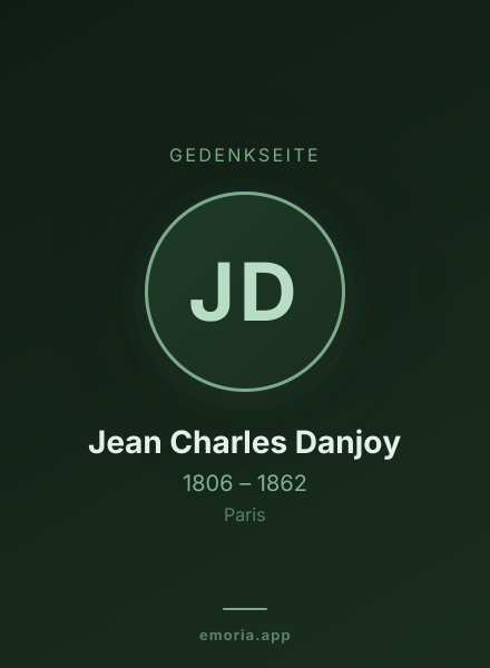 Gedenkportrait von Jean Charles Danjoy
