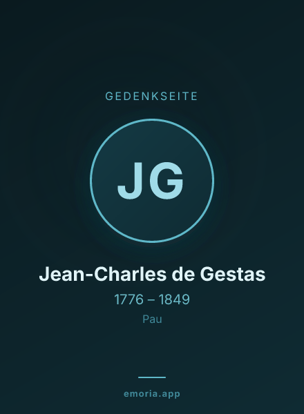 Gedenkportrait von Jean-Charles de Gestas