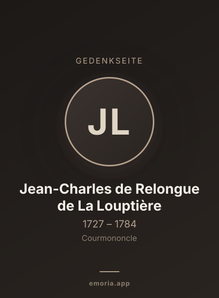 Gedenkportrait von Jean-Charles de Relongue de La Louptière