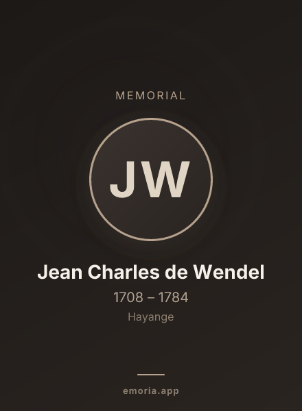 Memorial portrait of Jean Charles de Wendel