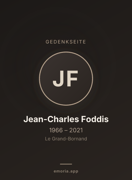 Gedenkportrait von Jean-Charles Foddis