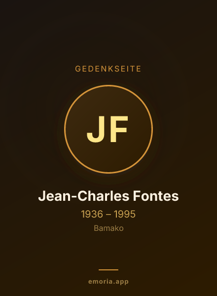 Gedenkportrait von Jean-Charles Fontes