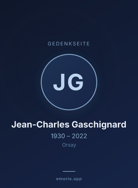 Gedenkportrait von Jean-Charles Gaschignard