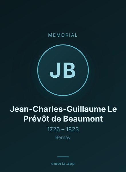 Memorial portrait of Jean-Charles-Guillaume Le Prévôt de Beaumont