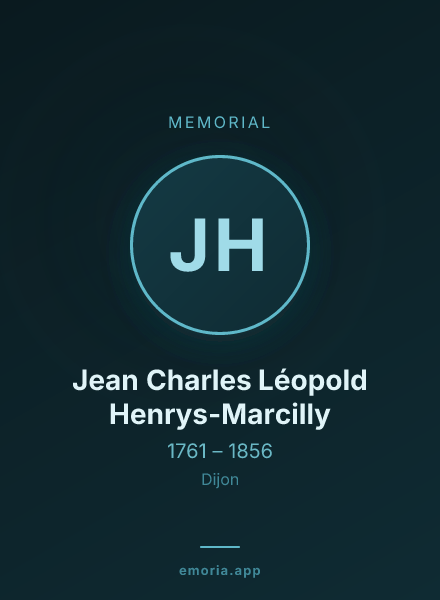 Memorial portrait of Jean Charles Léopold Henrys-Marcilly