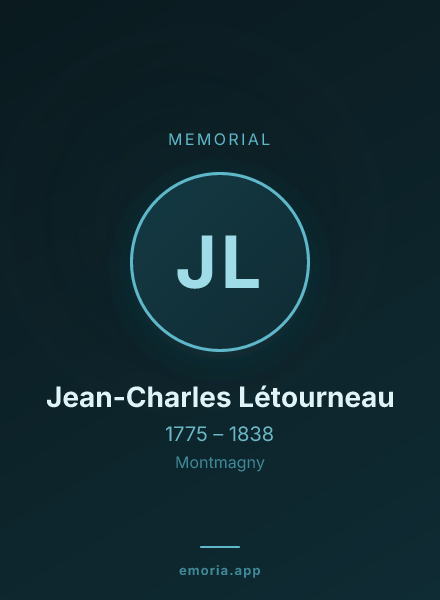 Memorial portrait of Jean-Charles Létourneau