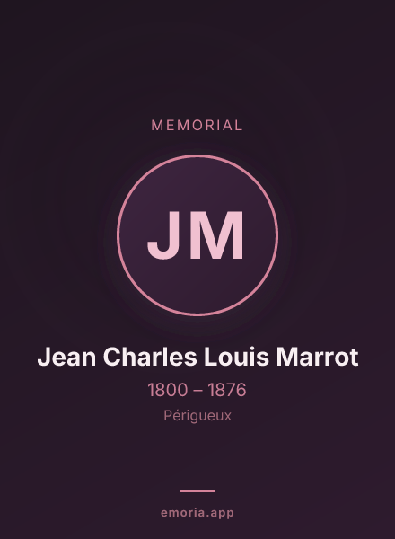 Memorial portrait of Jean Charles Louis Marrot