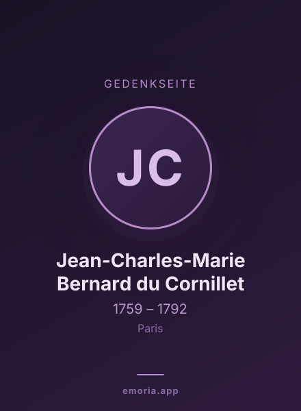 Gedenkportrait von Jean-Charles-Marie Bernard du Cornillet