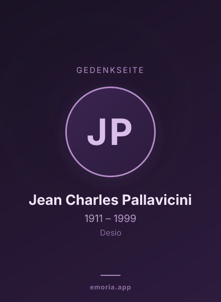 Gedenkportrait von Jean Charles Pallavicini