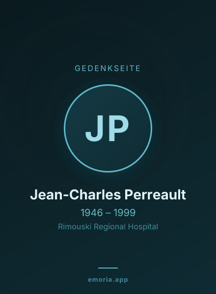 Gedenkportrait von Jean-Charles Perreault