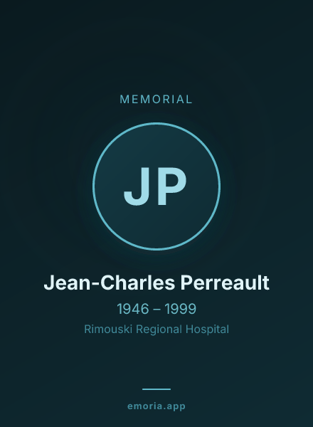 Memorial portrait of Jean-Charles Perreault