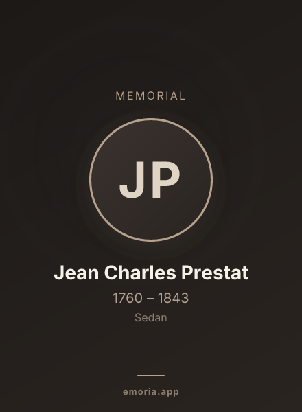 Memorial portrait of Jean Charles Prestat