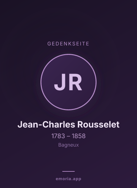 Gedenkportrait von Jean-Charles Rousselet