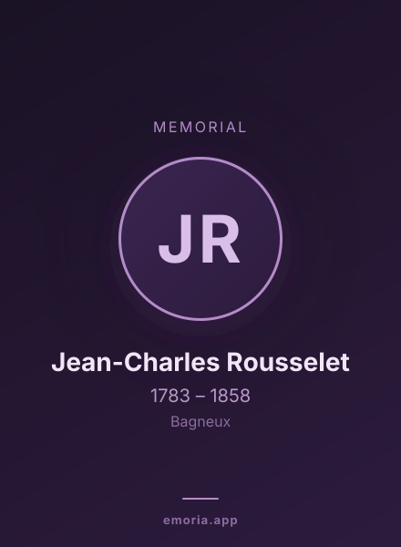 Memorial portrait of Jean-Charles Rousselet