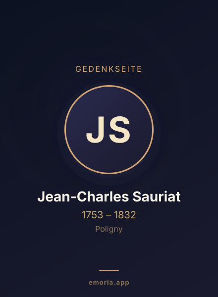Gedenkportrait von Jean-Charles Sauriat