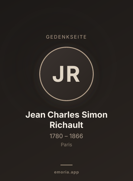 Gedenkportrait von Jean Charles Simon Richault