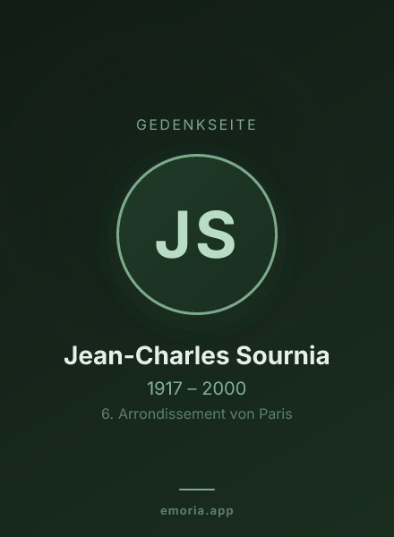 Gedenkportrait von Jean-Charles Sournia
