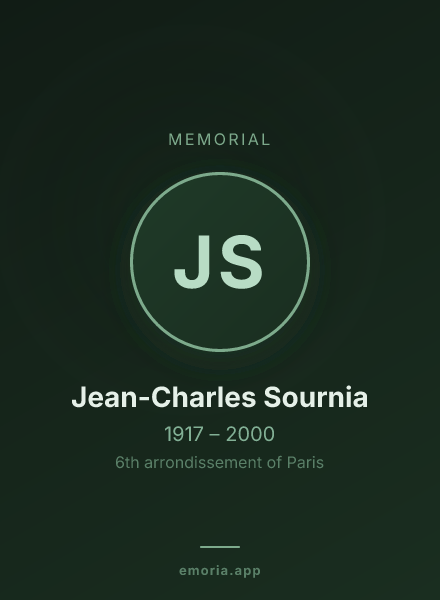 Memorial portrait of Jean-Charles Sournia