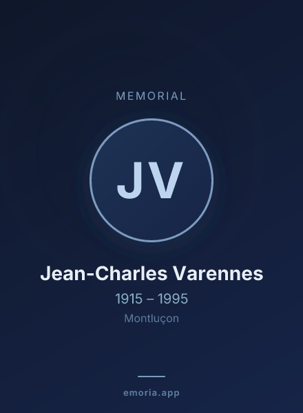 Memorial portrait of Jean-Charles Varennes
