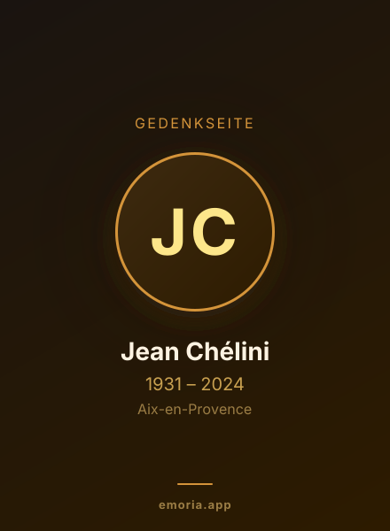 Gedenkportrait von Jean Chélini