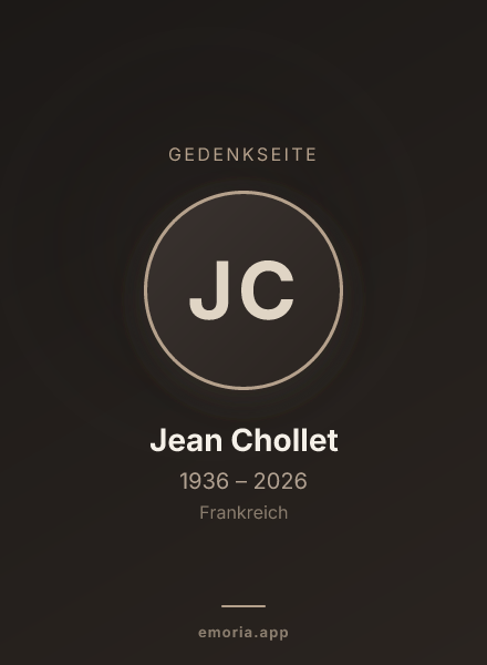 Gedenkportrait von Jean Chollet