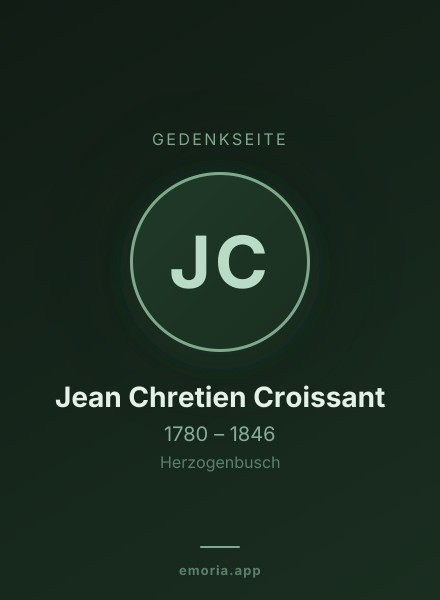 Gedenkportrait von Jean Chretien Croissant