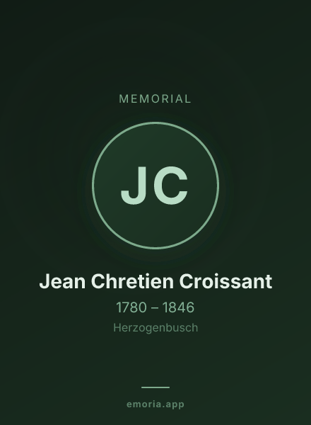 Memorial portrait of Jean Chretien Croissant