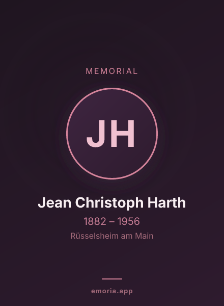 Memorial portrait of Jean Christoph Harth