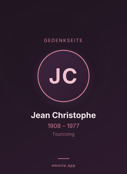 Gedenkportrait von Jean Christophe