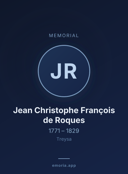 Memorial portrait of Jean Christophe François de Roques