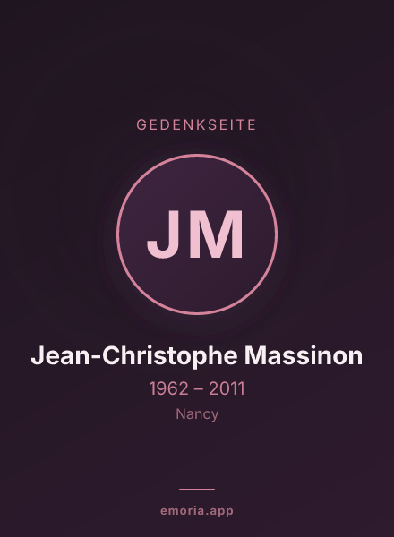 Gedenkportrait von Jean-Christophe Massinon