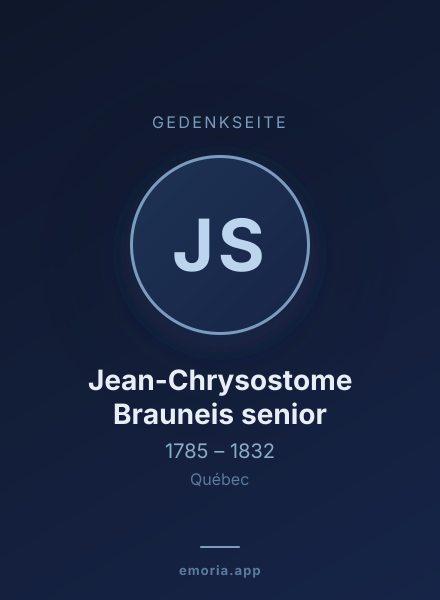 Gedenkportrait von Jean-Chrysostome Brauneis senior