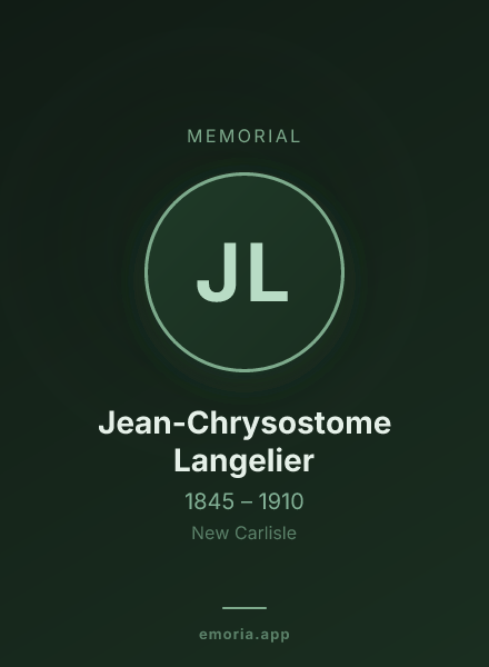 Memorial portrait of Jean-Chrysostome Langelier