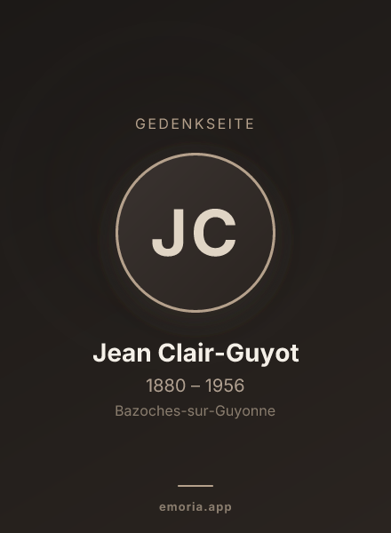 Gedenkportrait von Jean Clair-Guyot