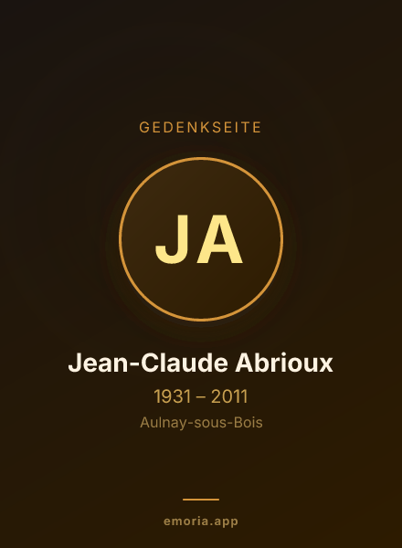 Gedenkportrait von Jean-Claude Abrioux