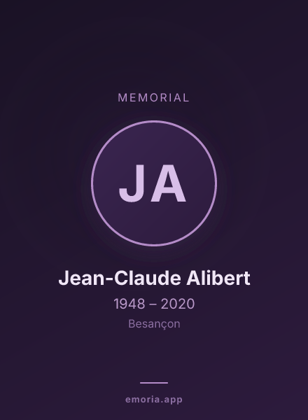 Memorial portrait of Jean-Claude Alibert