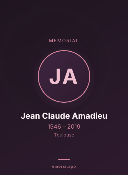 Memorial portrait of Jean Claude Amadieu
