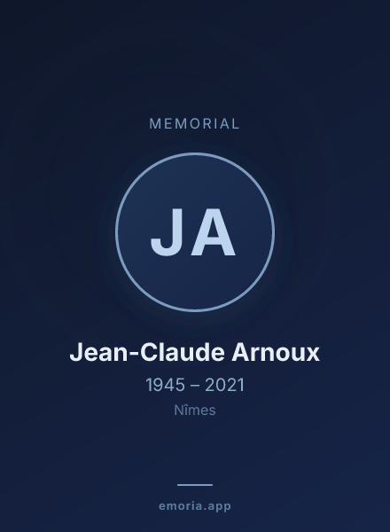 Memorial portrait of Jean-Claude Arnoux
