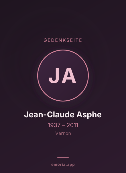 Gedenkportrait von Jean-Claude Asphe