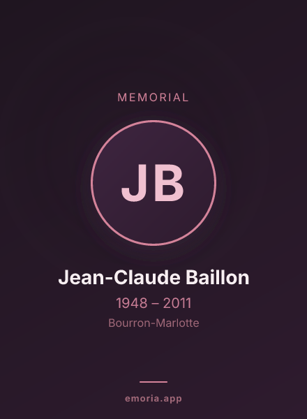 Memorial portrait of Jean-Claude Baillon