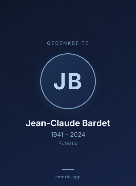 Gedenkportrait von Jean-Claude Bardet
